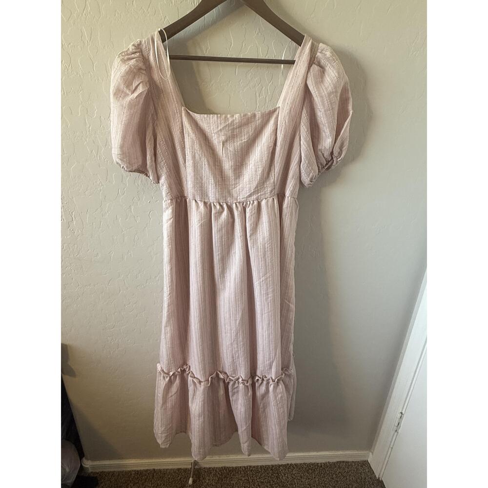 Elegant Pink Midi Dress